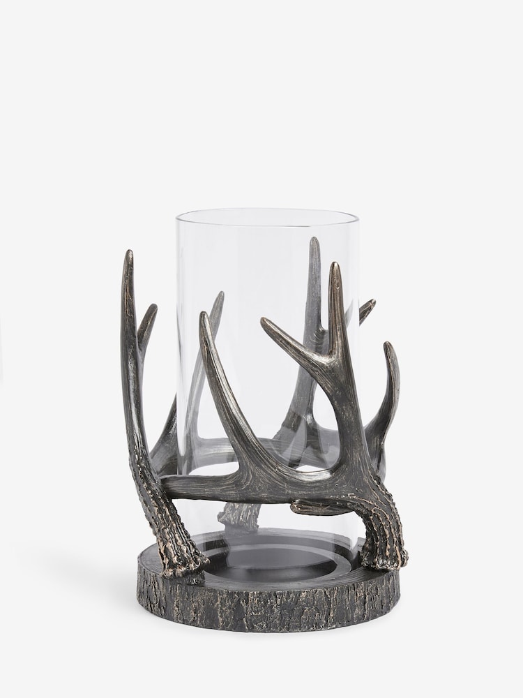 Black Bronze Antler Hurricane Candle Holder - Image 4 of 4