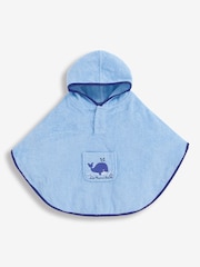 JoJo Maman Bébé Sky Blue Towelling Poncho - Image 1 of 2