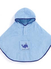 JoJo Maman Bébé Sky Blue Towelling Poncho - Image 2 of 2