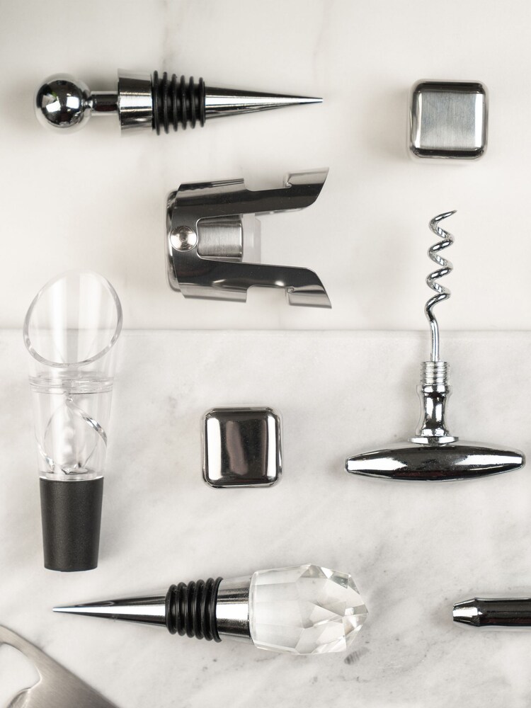 Dalton & Turner Silver Champagne Stopper & Corkscrew - Image 1 of 4