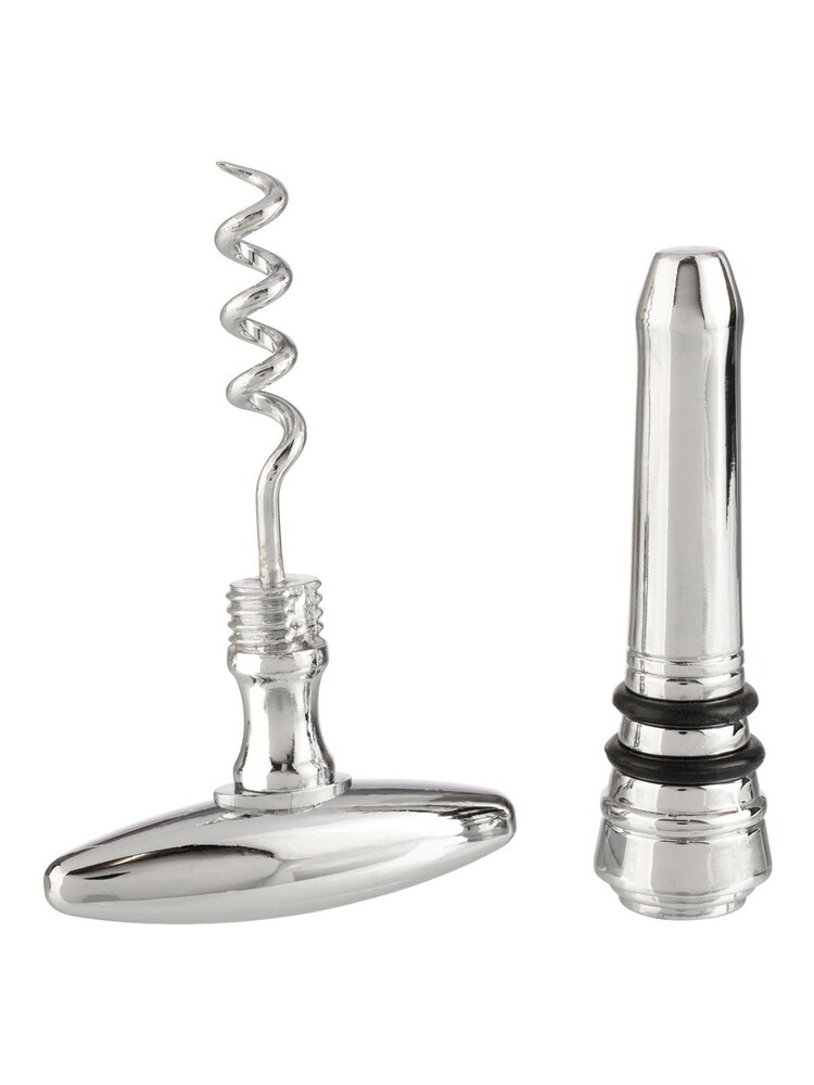 Dalton & Turner Silver Champagne Stopper & Corkscrew - Image 4 of 4
