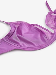 Black/Purple Non Pad Plunge Microfibre & Mesh Bras 2 Packs - Image 12 of 13