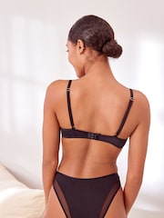 Black/Purple Non Pad Plunge Microfibre & Mesh Bras 2 Packs - Image 7 of 13