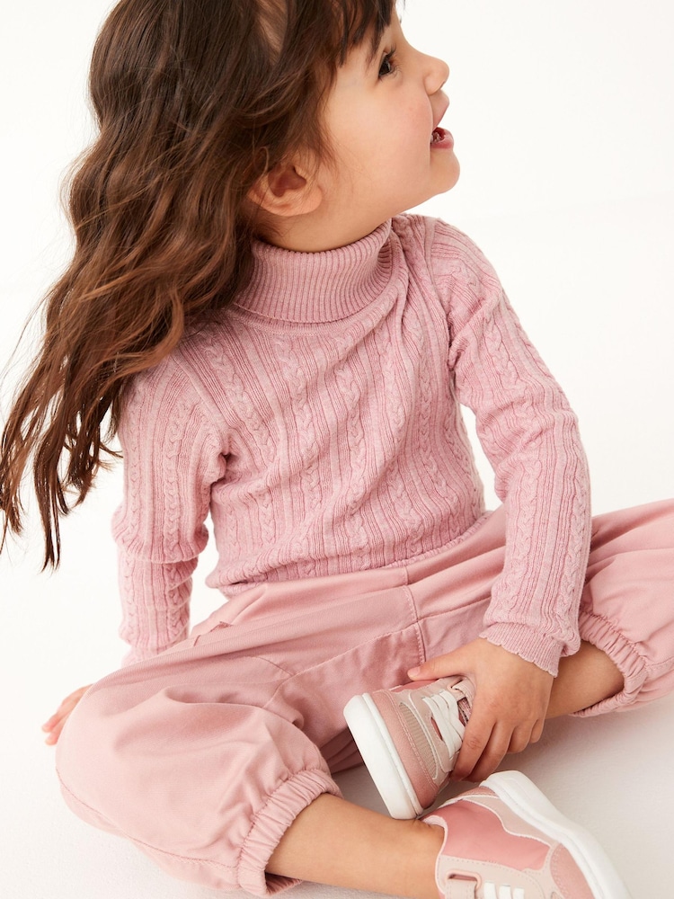Pink Marl Roll Neck Jumper (3mths-7yrs) - Image 1 of 6