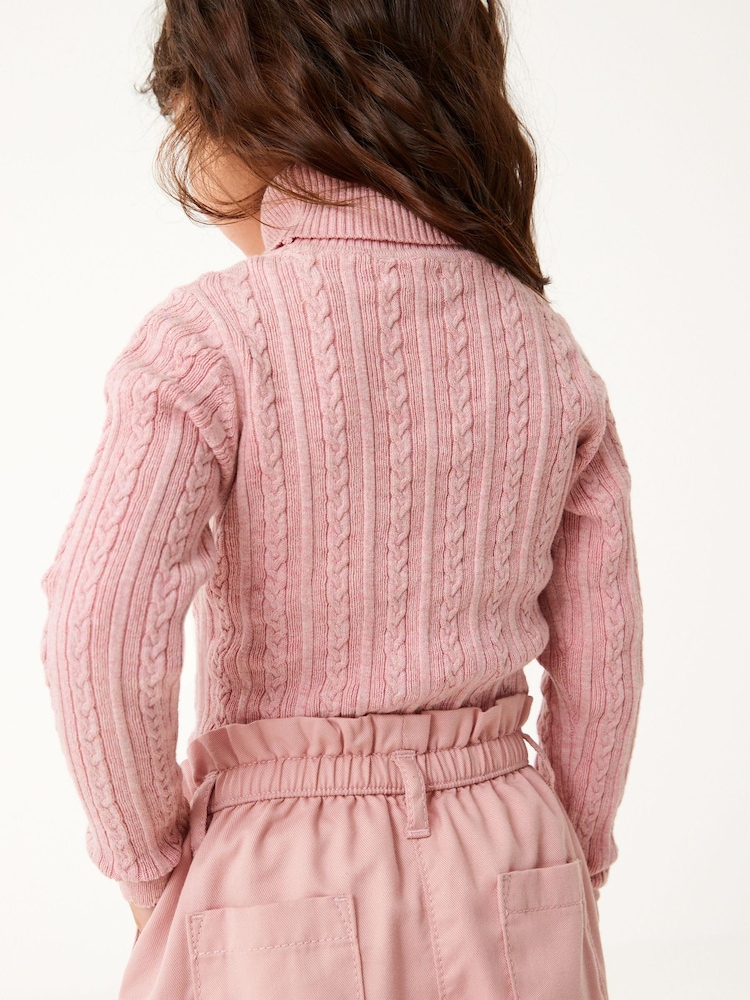 Pink Marl Roll Neck Jumper (3mths-7yrs) - Image 3 of 6