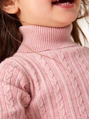 Pink Marl Roll Neck Jumper (3mths-7yrs) - Image 4 of 6