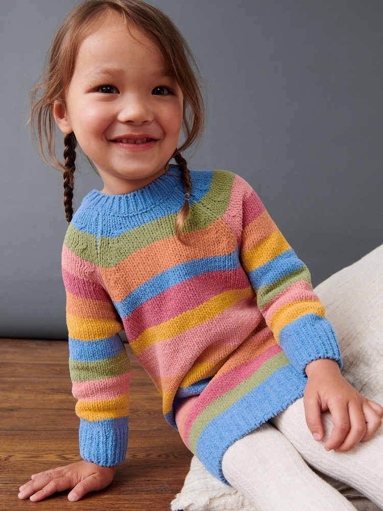 Bright Rainbow Chenille Jumper Dress (3mths-7yrs) - Image 2 of 7