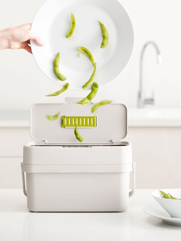 Joseph Joseph Grey Grey Compo 4 Food Waste Caddy Stone - Image 1 of 4