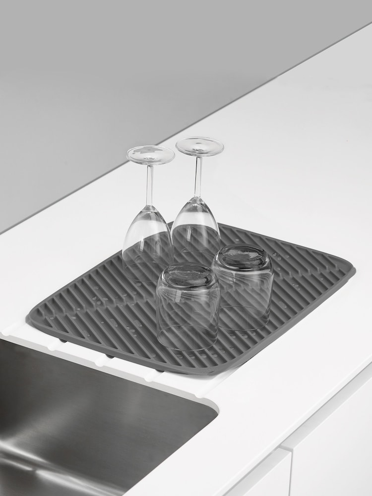 Joseph Joseph Grey Flume Large Dish Draining Mat - Image 1 of 4