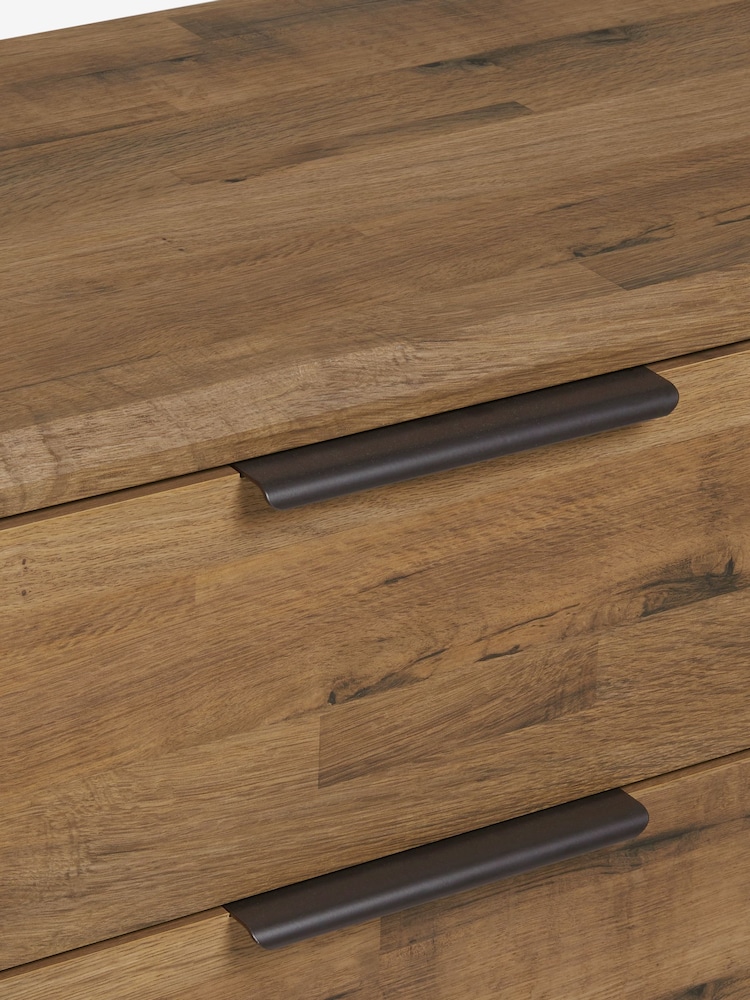 Dark Bronx Oak Effect 6 Drawer Wide Chest of Drawers - Image 11 of 11