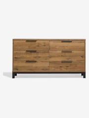 Dark Bronx Oak Effect 6 Drawer Wide Chest of Drawers - Image 9 of 11