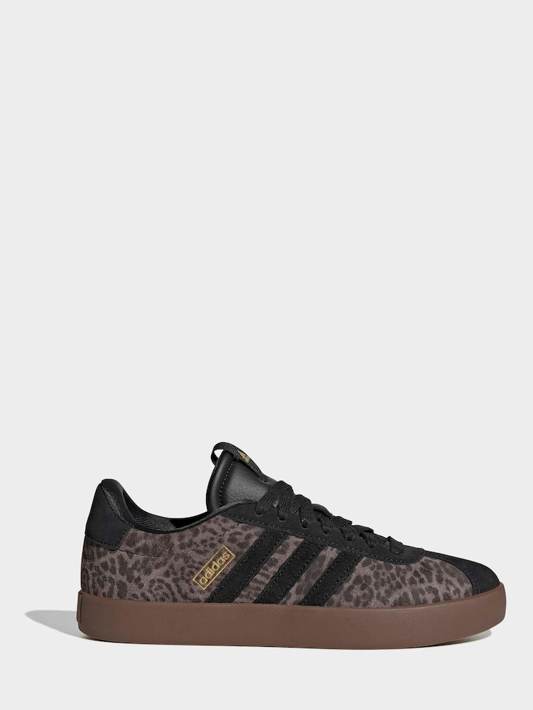 adidas Dark Grey Animal VL Court 3.0 Trainers - Image 1 of 10 adidas Dark Grey Animal VL Court 3.0 Trainers - Image 1 of 10