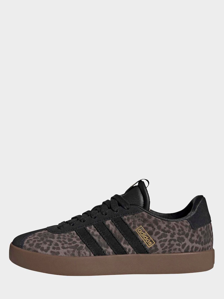 adidas Dark Grey Animal VL Court 3.0 Trainers - Image 2 of 10 adidas Dark Grey Animal VL Court 3.0 Trainers - Image 2 of 10