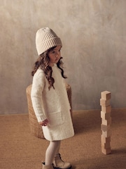 Ecru/Creme meliert - Bouclé-Pulloverkleid (3 Monate bis 7 Jahre) - Bild 2 von 8