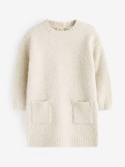 Ecru/Creme meliert - Bouclé-Pulloverkleid (3 Monate bis 7 Jahre) - Bild 6 von 8