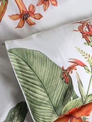 Graham & Brown White Arcadia 100% Cotton Duvet Cover and Pillowcase Set - Image 2 of 5