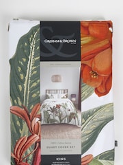 Graham & Brown White Arcadia 100% Cotton Duvet Cover and Pillowcase Set - Image 4 of 5