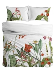 Graham & Brown White Arcadia 100% Cotton Duvet Cover and Pillowcase Set - Image 5 of 5