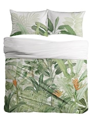 Graham & Brown Green Borneo 100% Cotton Duvet Cover and Pillowcase Set - Image 2 of 5