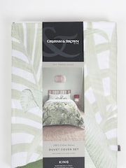Graham & Brown Green Borneo 100% Cotton Duvet Cover and Pillowcase Set - Image 5 of 5