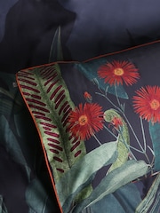 Graham & Brown Blue Tigerlily 100% Cotton Duvet Cover and Pillowcase Set - Image 2 of 5