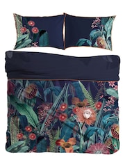 Graham & Brown Blue Tigerlily 100% Cotton Duvet Cover and Pillowcase Set - Image 5 of 5