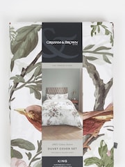 Graham & Brown Sage Green Venetian 100% Cotton Duvet Cover and Pillowcase Set - Image 5 of 5