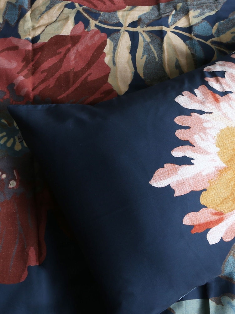 Graham & Brown Blue Florenzia 100% Cotton Duvet Cover and Pillowcase Set - Image 2 of 3