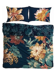 Graham & Brown Blue Florenzia 100% Cotton Duvet Cover and Pillowcase Set - Image 3 of 3