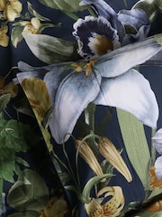 Graham & Brown Navy Blue Glasshouse Flora 100% Cotton Duvet Cover and Pillowcase Set - Image 2 of 5