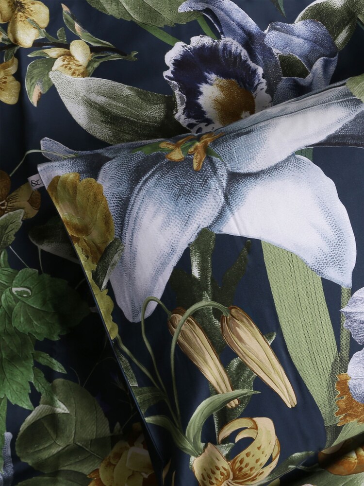 Graham & Brown Navy Blue Glasshouse Flora 100% Cotton Duvet Cover and Pillowcase Set - Image 2 of 5 Graham & Brown Navy Blue Glasshouse Flora 100% Cotton Duvet Cover and Pillowcase Set - Image 2 of 5
