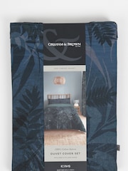Graham & Brown Blue Restore 100% Cotton Duvet Cover and Pillowcase Set - Image 5 of 5