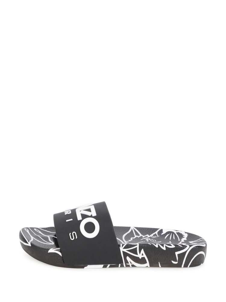 Kenzo Kids Black Logo Sliders - Image 2 of 6 Kenzo Kids Black Logo Sliders - Image 2 of 6