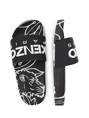 Kenzo Kids Black Logo Sliders - Image 5 of 6