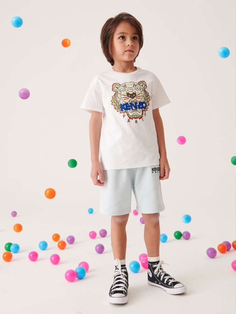 KENZO KIDS Tiger White Print Logo T-Shirt - Image 2 of 4