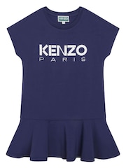 KENZO KIDS Paris Logo Peplum Dress - Image 1 of 2