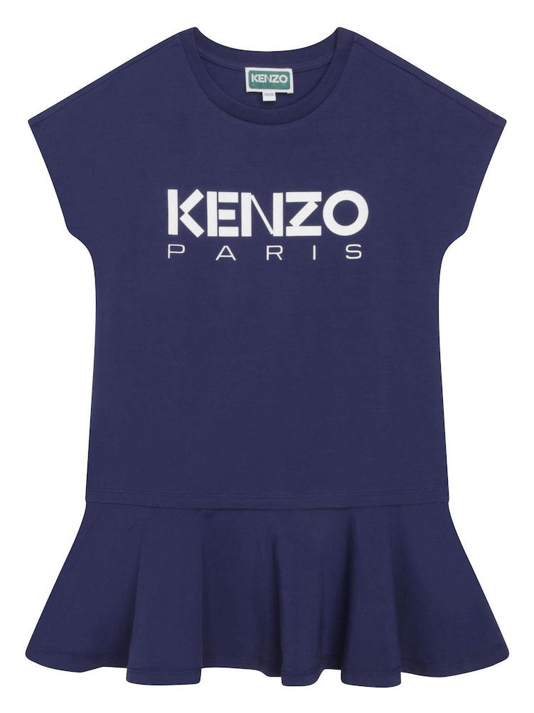 KENZO KIDS Paris Logo Peplum Dress - Image 1 of 2