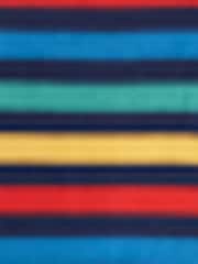 Benetton Boys Striped 100% Cotton Logo T-Shirt - Image 2 of 2