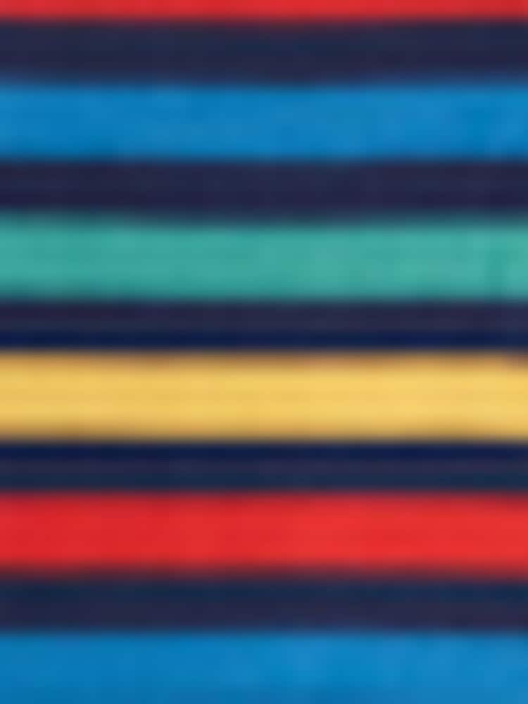 Benetton Boys Striped 100% Cotton Logo T-Shirt - Image 2 of 2