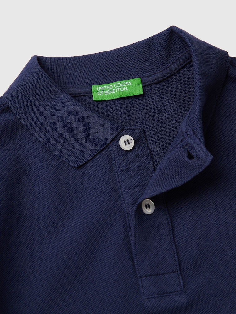 Benetton Boys Logo Polo Shirt - Image 2 of 2