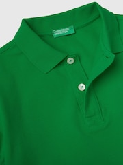 Benetton Boys 100% Cotton Logo Polo Shirt - Image 2 of 2