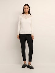 Cream Slim Fit Trulla Jersey Blouse - Image 2 of 6