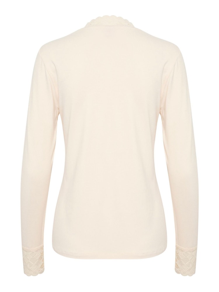 Cream Slim Fit Trulla Jersey Blouse - Image 6 of 6