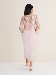 Phase Eight Pink Petite Petite Adeline Double Layer Dress - Image 2 of 6
