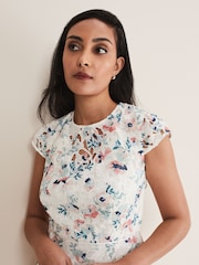 Phase Eight Cream Petite Franky Floral Lace Dress - Image 4 of 6