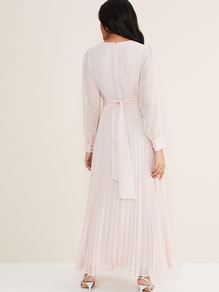 Phase Eight Pink Petite Carmen Coupe Maxi Dress - Image 2 of 6