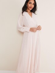 Phase Eight Pink Petite Carmen Coupe Maxi Dress - Image 3 of 6