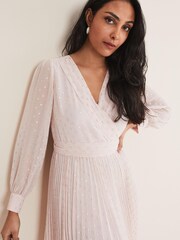 Phase Eight Pink Petite Carmen Coupe Maxi Dress - Image 4 of 6
