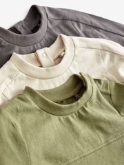 Monochrome Plain Baby Jersey T-Shirts 3 Pack - Image 3 of 3