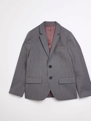 River Island Grey Boys Tailored Jacket - Image 1 of 3
